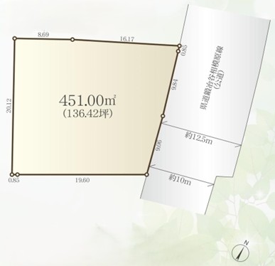 相模原市緑区大島の土地区画の区画図の写真
