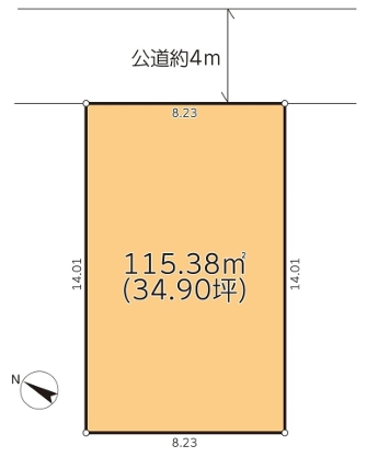 相模原市南区大野台5丁目の土地区画の区画図の写真