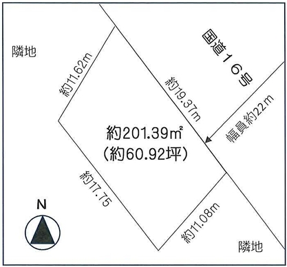 相模原市南区相模大野1丁目の土地区画の区画図の写真