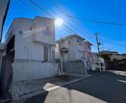 八王子市東浅川町の新築戸建ての外観の写真