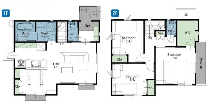 八王子市上柚木の新築戸建ての間取図の写真