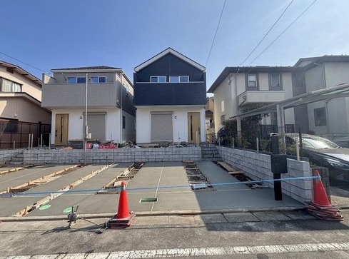 八王子市鹿島の新築戸建て1号棟の外観の写真