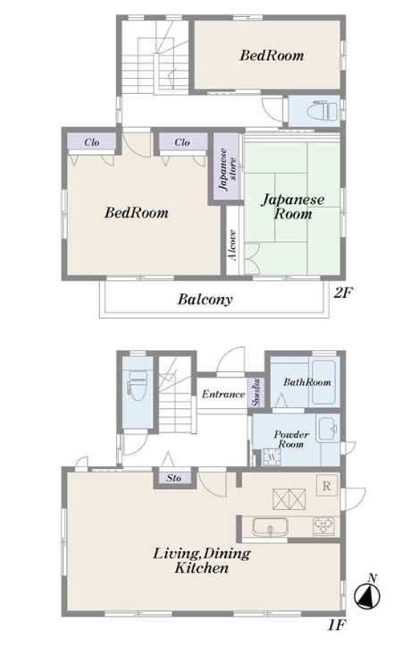 八王子市片倉町の中古戸建ての間取図の写真