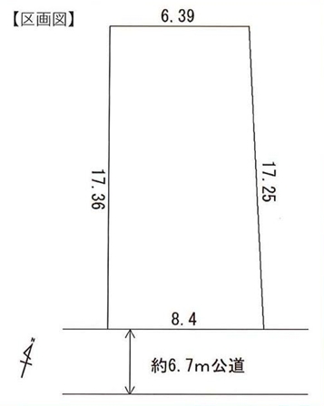 八王子市川口町の中古戸建ての区画図の写真