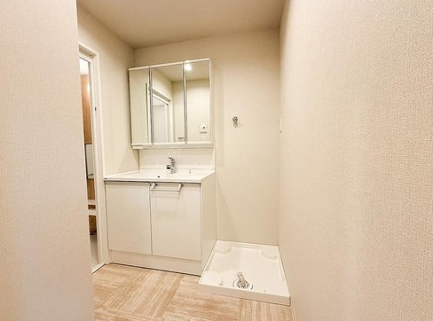 八王子市散田町5丁目の中古マンションの洗面化粧台の写真