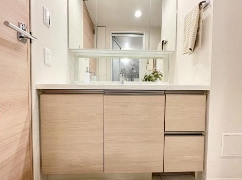八王子市八日町の中古マンションの洗面化粧台の写真