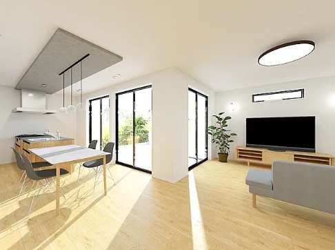 町田市東玉川学園2丁目の新築戸建てのリビングの写真