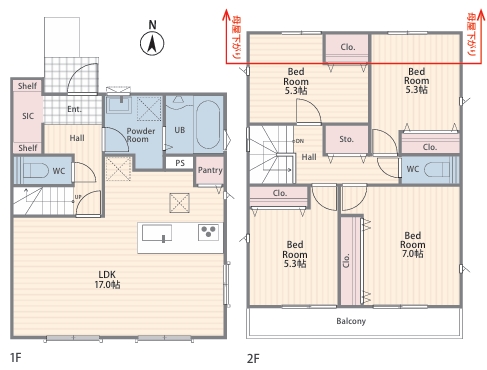 町田市金井1丁目の新築戸建ての間取図の写真