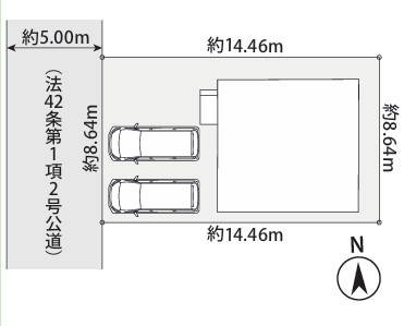 町田市小山町の新築戸建ての区画図の写真