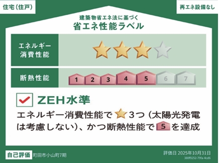 町田市小山町の新築戸建ての設備の写真
