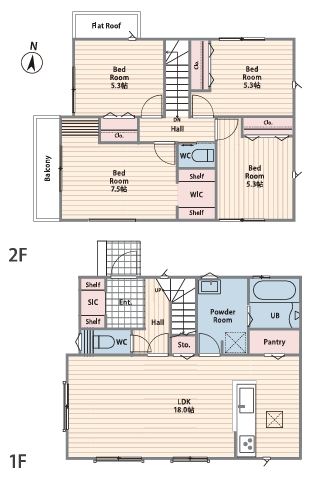町田市小山町の新築戸建ての間取図の写真