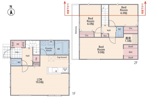 町田市小山町の新築戸建ての間取図の写真