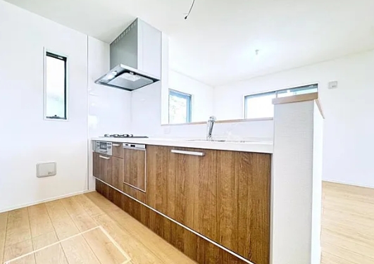 町田市小山町の新築戸建ての1号棟のキッチンの写真