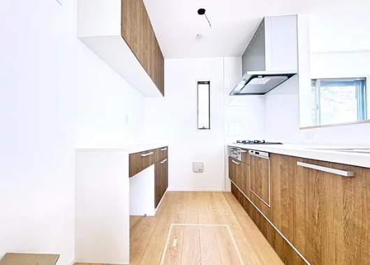 町田市小山町の新築戸建ての1号棟のキッチンの写真