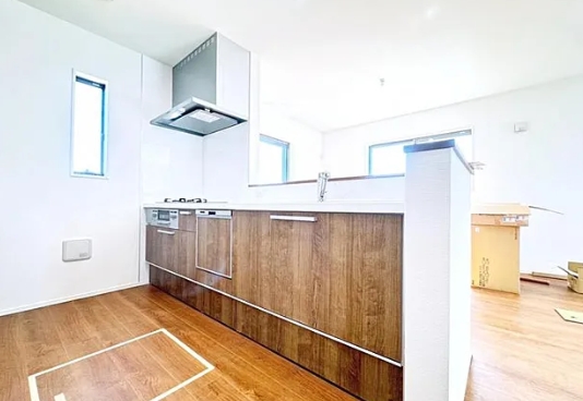 町田市小山町の新築戸建ての3号棟のキッチンの写真