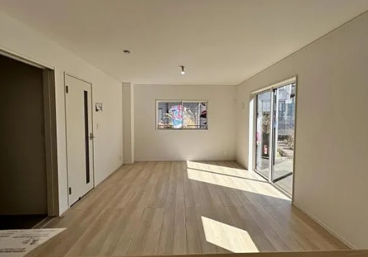 町田市常磐町の新築戸建ての1号棟のリビングの写真