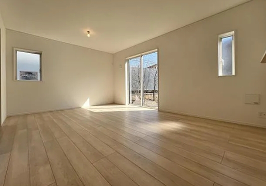 町田市常磐町の新築戸建ての2号棟のリビングの写真