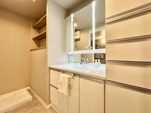 相模原市中央区清新5丁目の中古マンション2階部分の洗面化粧台の写真