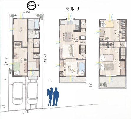 相模原市中央区千代田5丁目の中古戸建ての間取図の写真
