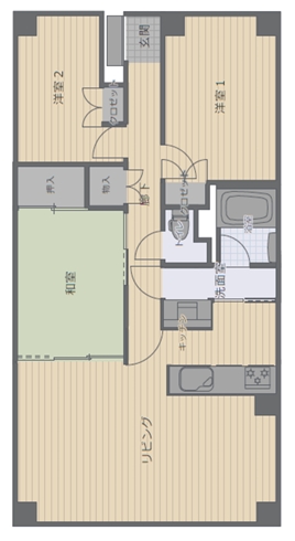 相模原市中央区南橋本1丁目の中古マンションの間取図の写真