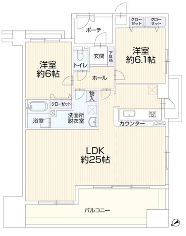 相模原市中央区相模原4丁目の中古マンションの間取図の写真