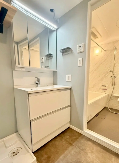 相模原市中央区矢部1丁目の中古マンションの洗面化粧台の写真