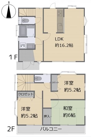 相模原市南区相武台２丁目の中古戸建ての間取図の写真