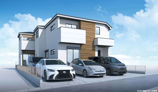 八王子市本町の新築戸建て1号棟の外観の写真