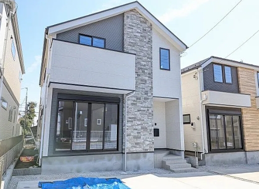 八王子市富士見町の新築戸建て1号棟の外観の写真