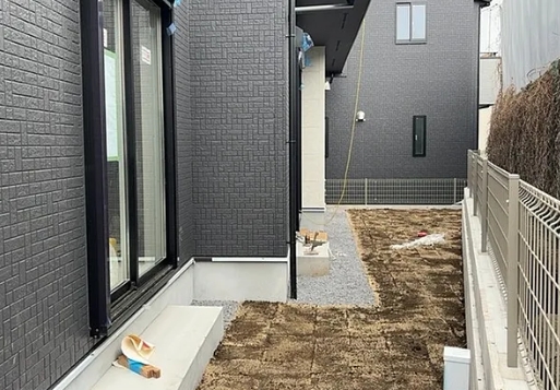 八王子市石川町の新築戸建て4号棟の庭の写真