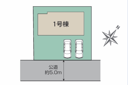 八王子市北野台1丁目の新築戸建ての区画図の写真