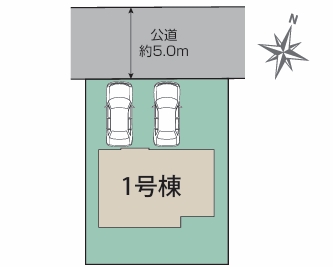 八王子市北野台2丁目の新築戸建ての区画図の写真