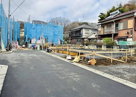 八王子市弐分方町の新築戸建て1号棟の外観の写真