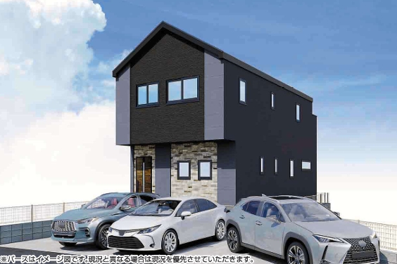 八王子市追分町の新築戸建ての外観の写真