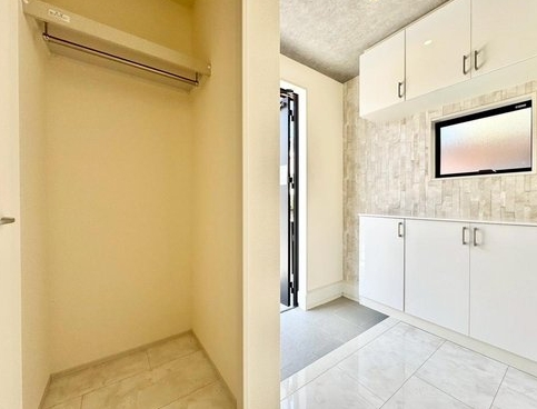 八王子市山田町の新築戸建ての玄関の写真