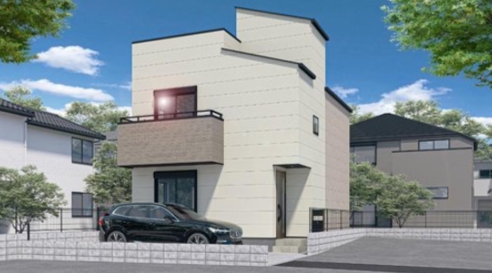 相模原市中央区中央3丁目の新築戸建て3号棟の外観の写真