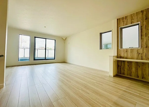 相模原市中央区小町通1丁目の新築戸建て1号棟のリビングの写真