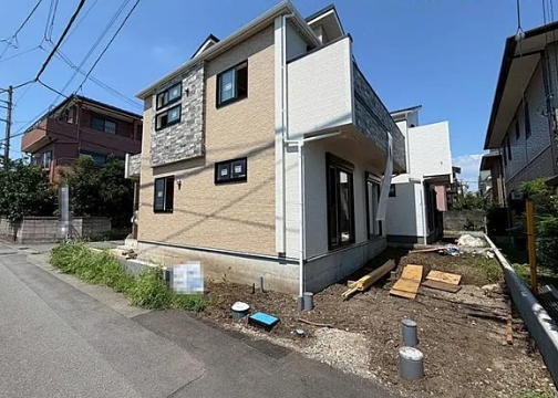 相模原市中央区田名の新築戸建て1号棟の外観の写真