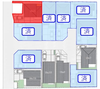 相模原市緑区東橋本3丁目の新築戸建て2号棟の区画図の写真