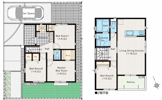 相模原市緑区東橋本3丁目の新築戸建て7号棟の間取図の写真