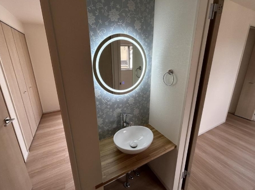 相模原市緑区二本松1丁目の新築戸建ての洗面化粧台の写真