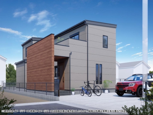 相模原市緑区大島の新築戸建ての外観の写真