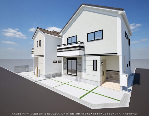 相模原市南区大野台2丁目の新築戸建て2号棟の外観の写真