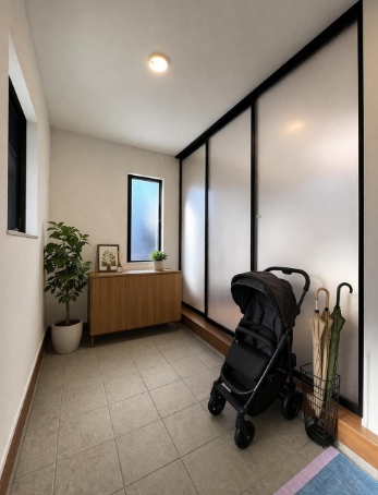 相模原市南区鵜野森3丁目の新築戸建て2号棟の玄関の写真