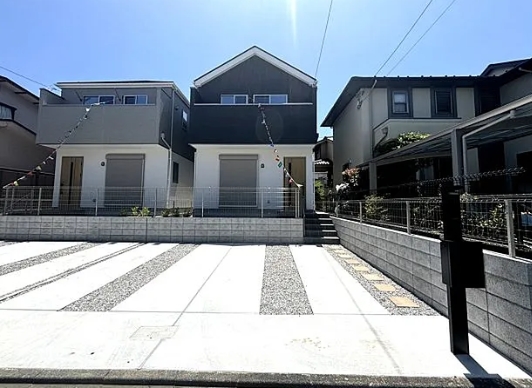 八王子市鹿島の新築戸建て1号棟の外観の写真