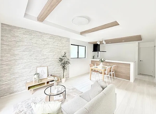 八王子市弐分方町の新築戸建て3号棟のリビングの写真