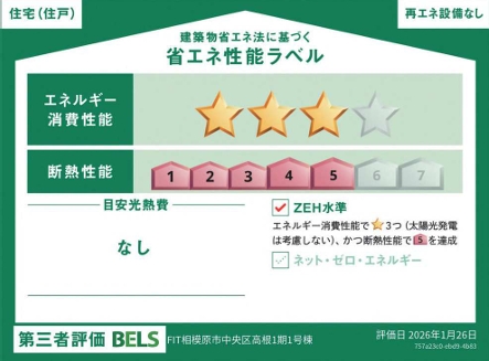 相模原市中央区高根2丁目の新築戸建ての設備の写真