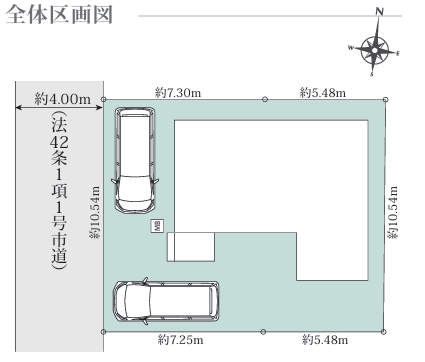 相模原市中央区陽光台3丁目の新築戸建ての区画図の写真