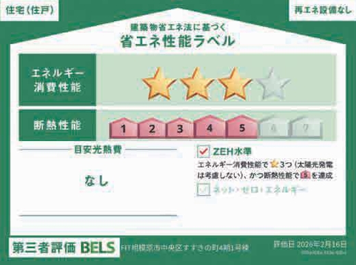 相模原市中央区すすきの町の新築戸建ての設備の写真