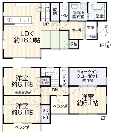 相模原市緑区原宿5丁目の中古戸建ての間取図の写真